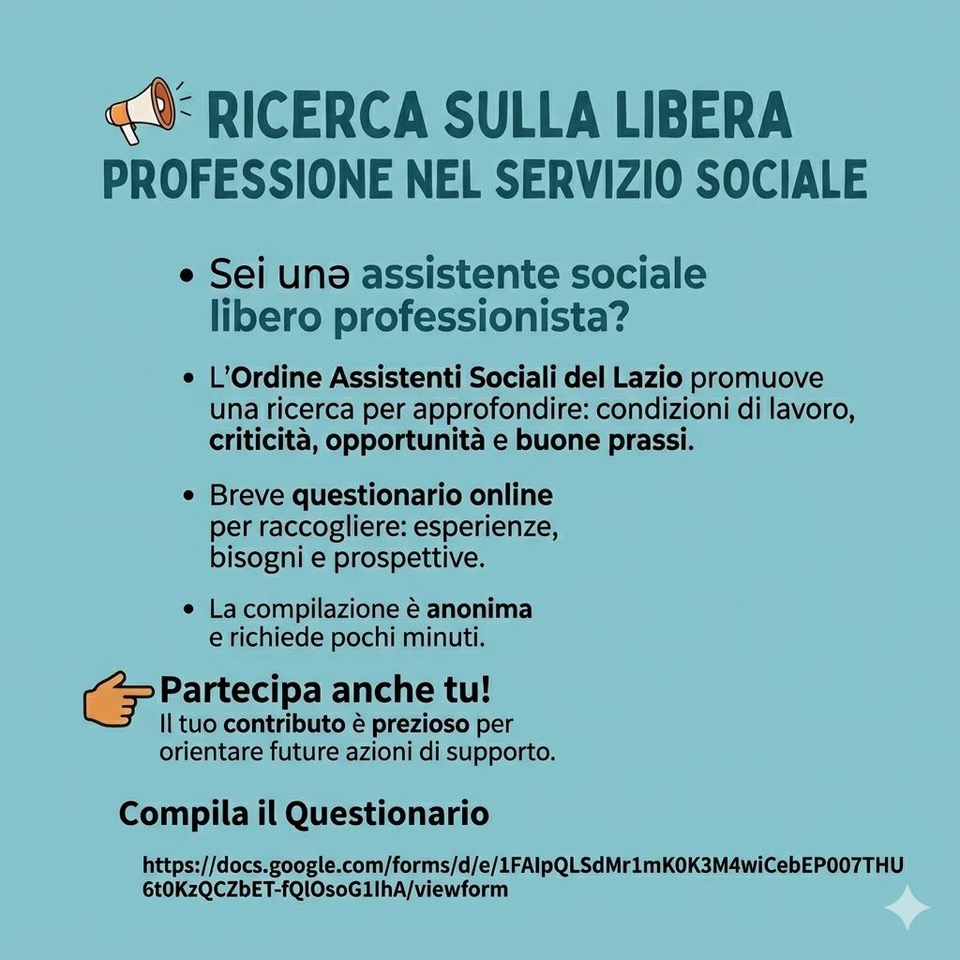 Immagine Ricerca sulla libera professione nel servizio sociale