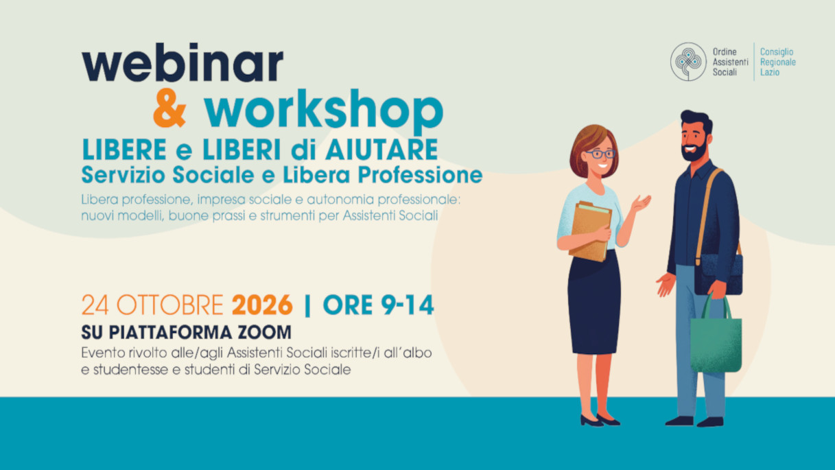 Immagine Libere e liberi di aiutare. Servizio Sociale e Libera Professione